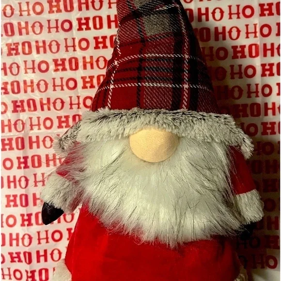 NWT plaid Santa plush gnome by Gallerie 2 - Picture 1 of 6
